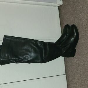 Steve Madden black leather over the knee boots